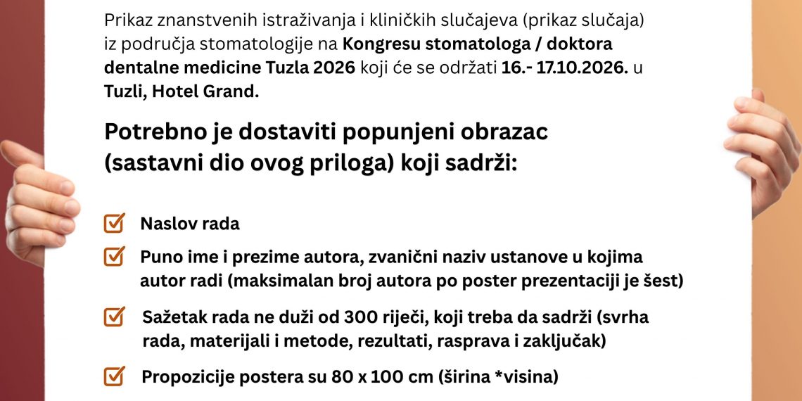 POSTER PREZENTACIJA &ldquo;KONGRES TUZLA 2026&rdquo;